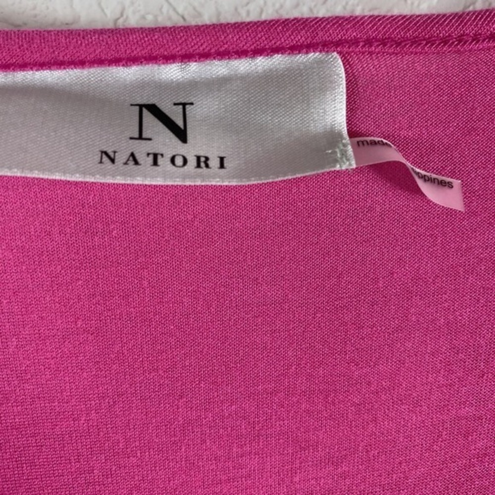 NWT Natori Swim Cover Up T-Shirt Dress Women Sz XL Magenta Swim Beach - Picture 5 of 9
